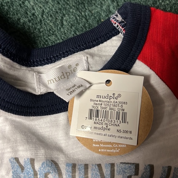 Mud pie brand jersey style shirt for toddlers Fort Mountain Moving Co. multiple - Picture 3 of 3